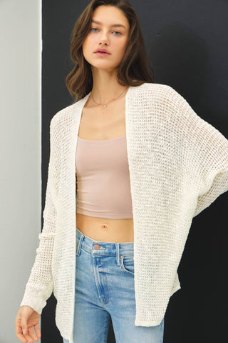BREEZY YARN KNIT CARDIGAN - Just Believe Boutique
