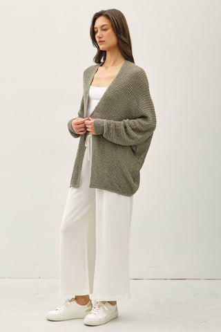BREEZY YARN KNIT CARDIGAN - Just Believe Boutique