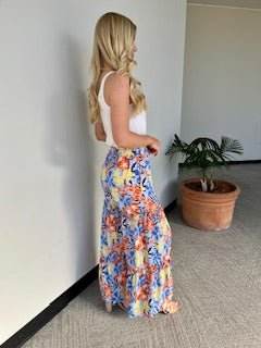 Bright Tropical Print Palazzo - Just Believe Boutique