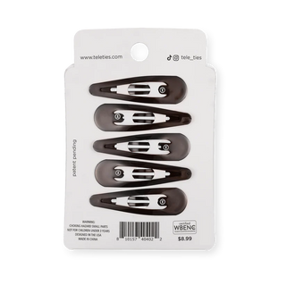 Snap Clip |Brown | 6 Count