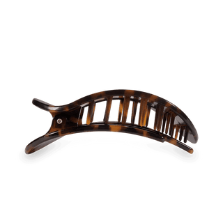 Brown Tortoise Flat Round Clip - Just Believe Boutique