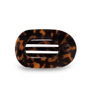 Brown Tortoise Flat Round Clip - Just Believe Boutique
