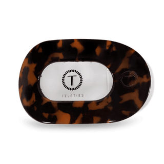 Brown Tortoise Flat Round Clip - Just Believe Boutique