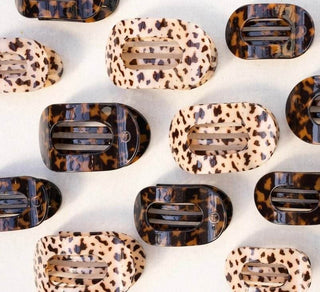 Brown Tortoise Flat Round Clip - Just Believe Boutique