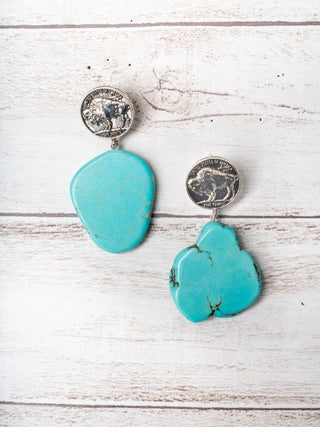 Buffalo Nickel Coin Earrings - Just Believe Boutique