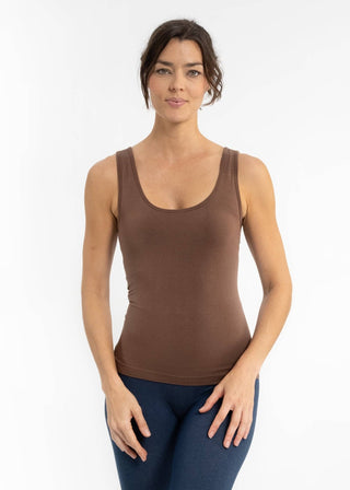 Built - In - Bra Tank: Cherry Cola - Just Believe Boutique