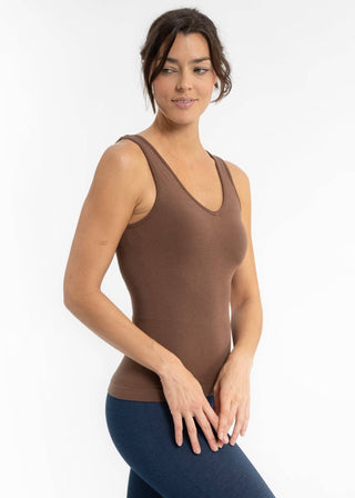 Built - In - Bra Tank: Cherry Cola - Just Believe Boutique