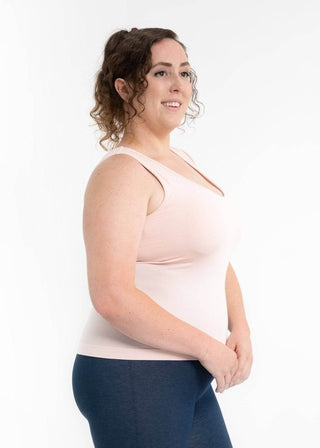 Built-In-Bra Tank - Curvy Fit: Toffee - Just Believe Boutique