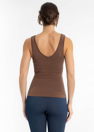 Built - In - Bra Tank: Smoke Green - Just Believe Boutique