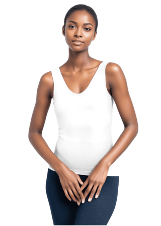 Built-In-Bra Tank: White - Just Believe Boutique