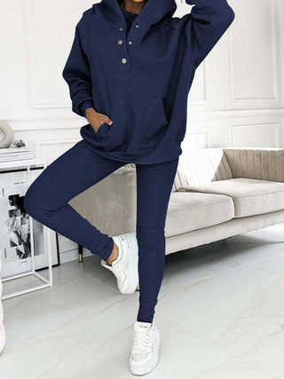 Buttoned Hoodie 3 Pc Set - Just Believe Boutique