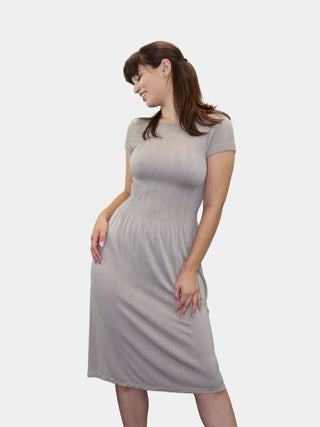 Knee Length Cap Sleeve Dress
