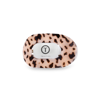 TELETIES - Round Flat Hair Clip | Small | Blonde Tortoise
