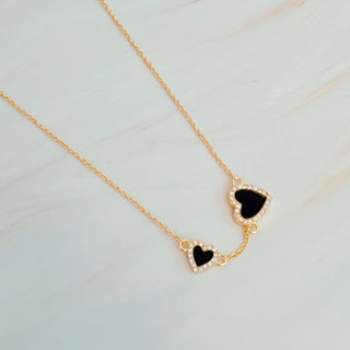 Double Hearts Necklace for Lovers