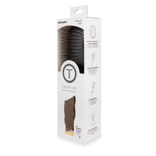 TELETIES Medium Hair Detangler Brush - Tortoise