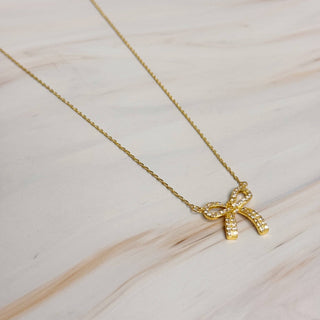 Simply Shine Bow Necklace by Ellison+Young