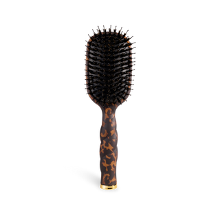 TELETIES Boar Bristle Hair Brush - Sleek Tortoise Design