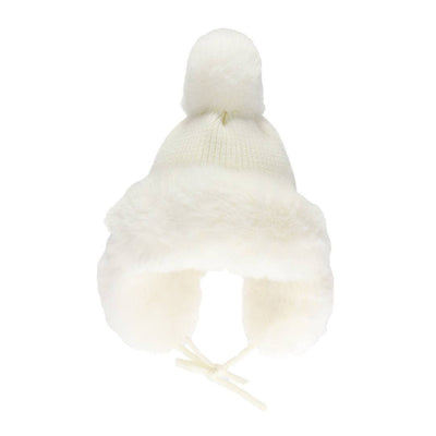 C.C Beanie - Thick Knitted Trapper Pom