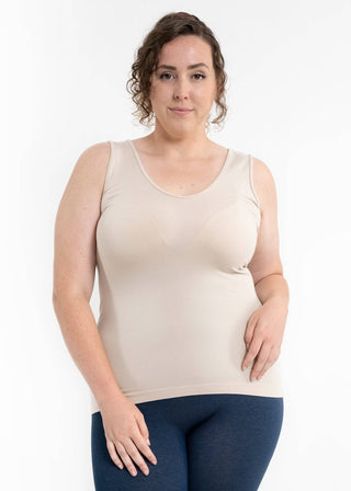 Reversible Tank - Curvy Fit: Sand Shell