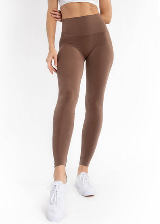 High-Waisted Leggings: NEUTRAL GREY