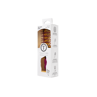 Teleties mini vented hair brush in Mulberry, packaging