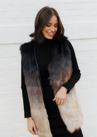 Mystic Ombre Faux Fur Vest