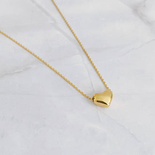 Love Bean Heart Necklace: Gold