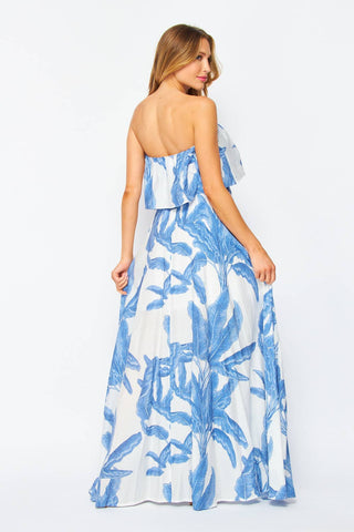 Blue Floral Maxi Dress