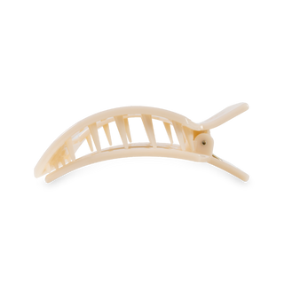 TELETIES - Square Flat Hair Clip | Medium | Almond Beige