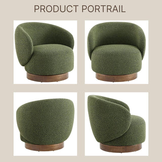 Moss Green Swivel Accent Chair by ShipItFurniture