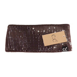 C.C. Beanie - Allover Clear Sequin Head Wrap - Just Believe Boutique