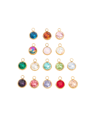 The Charm Bar Company - * Gold Round Assorted Glass Charm