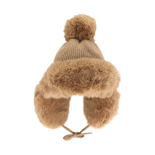 C.C Beanie - Thick Knitted Trapper Pom