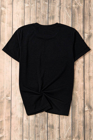 Cherry Graphic Round Neck Short Sleeve T-Shirt - Just Believe Boutique