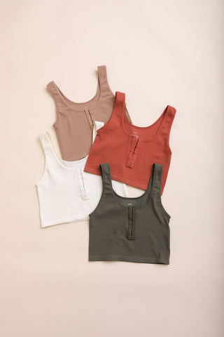 👗 Chic Sleeveless Brami - Perfect for Layering: Rust - Just Believe Boutique
