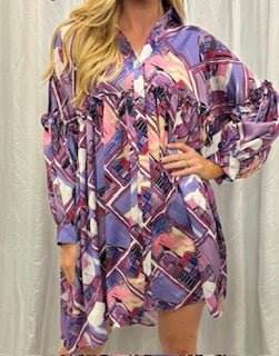 City Print Mini Dress - Just Believe Boutique