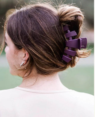 Classic Burgundy Bliss Medium Hair Clip - Just Believe Boutique