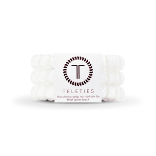 Spiral Hair Coil Hair Ties, Large – Coconut White TELETIES