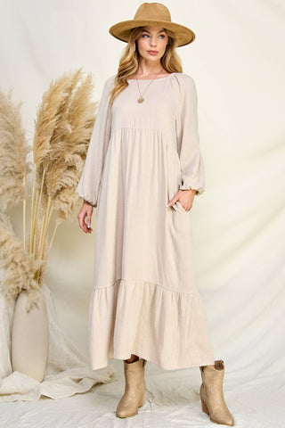 Cotton Gauze Ruffle Dress - Just Believe Boutique