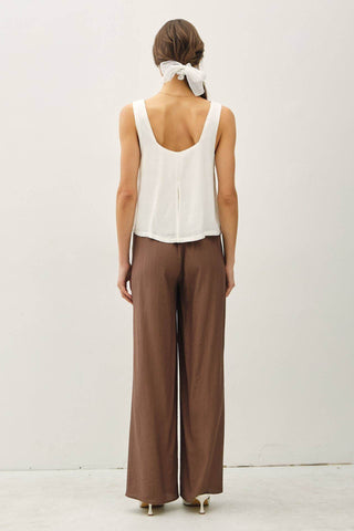 CRINKLE WIDE-LEG PANTS - Just Believe Boutique