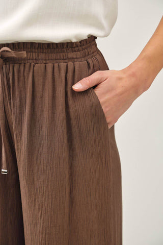 CRINKLE WIDE-LEG PANTS - Just Believe Boutique