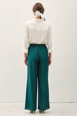 CRINKLE WIDE-LEG PANTS - Just Believe Boutique