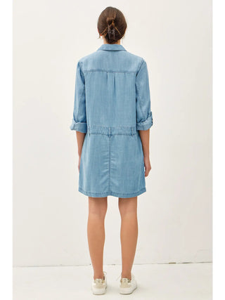 Chambray Cuffed Dress