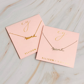 Mama Script Necklace by Ellison+Young