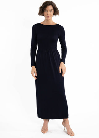 Long Sleeve Maxi Dress: Black