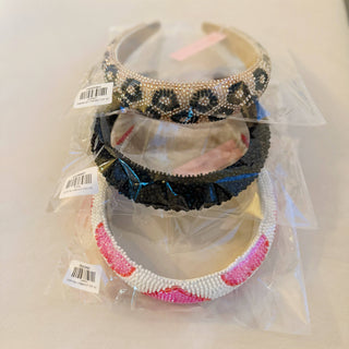 Beaded In Art Headband: White