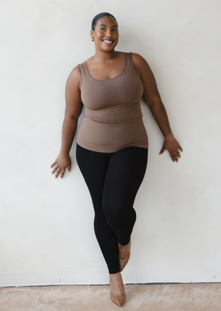 Reversible Tank - Curvy Fit: Toffee