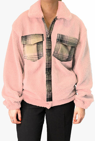 Dora Plaid Accent Shacket | SKT2386
