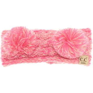 KIDS Multi-tone Double Pom Head Wrap