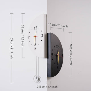 VIVZONE Double-Sided LED Wall Clock - Efficient Elegance
